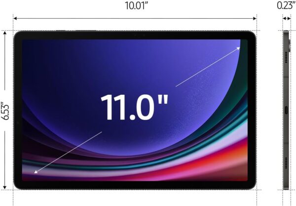 Samsung Galaxy Tab S9 11” 128GB WiFi 7 Android AI Tablet, Snapdragon 8 Gen 2 Processor, AMOLED Screen, Durable Design, S Pen Included, Long Battery Life, Auto Focus Camera, US Version, 2023, Graphite - Image 9