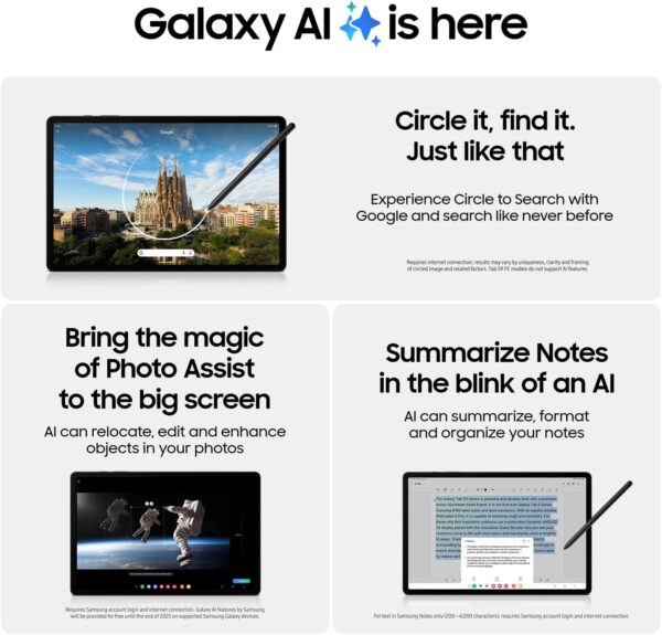 Samsung Galaxy Tab S9 11” 128GB WiFi 7 Android AI Tablet, Snapdragon 8 Gen 2 Processor, AMOLED Screen, Durable Design, S Pen Included, Long Battery Life, Auto Focus Camera, US Version, 2023, Graphite - Image 8