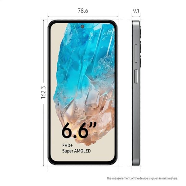 Samsung Galaxy M35 5G (Thunder Grey,6GB RAM,128GB Storage)| Corning Gorilla Glass Victus+| AnTuTu Score 595K+ | Vapour Cooling Chamber | 6000mAh Battery | 120Hz Super AMOLED Display| Without Charger - Image 5